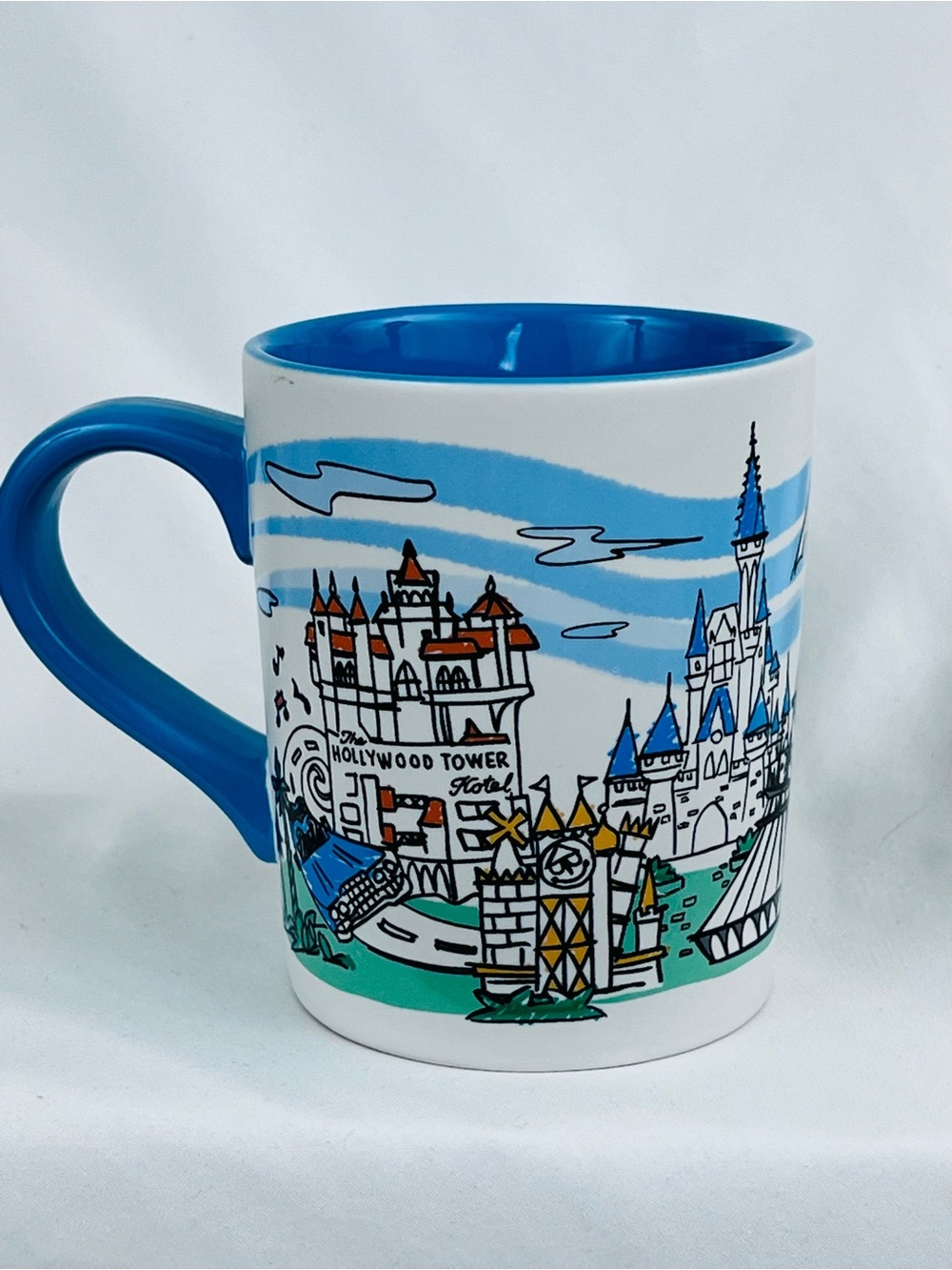 Walt Disney World Skyline 4 Parks Coffee Mug Epcot Hollywood Tower Magic Kingdom